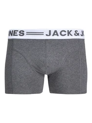 JACK & JONES Boxershorts SENSE TRUNKS 3-PACK NOOS graumeliert/pastellgrün/schwarz/weiß