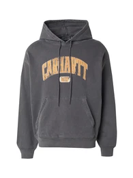 Sweatshirt 'Library' dunkelgrau / orange