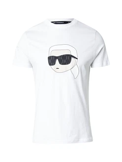 Karl Lagerfeld T-Shirt elfenbein/schwarz/weiß