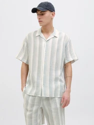 JACK & JONES Hemd JOREASTER PATRAS dunkelgrau/hellgrn/wei