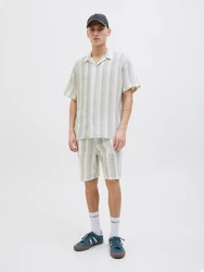 JACK & JONES Hemd JOREASTER PATRAS dunkelgrau/hellgrn/wei