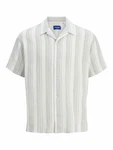 JACK & JONES Hemd JOREASTER PATRAS dunkelgrau/hellgrn/wei
