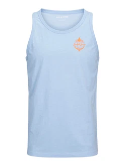 JACK & JONES Top 'JJONE' hellblau/orange