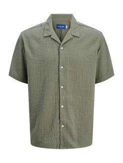 Jack & Jones Plus Hemd 'JOREASTER PATRAS' tanne