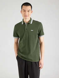 BOSS Poloshirt 'Paddy' dunkelgrn/wei