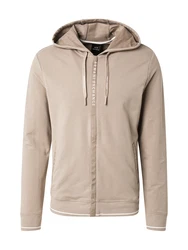 ARMANI EXCHANGE Sweatjacke hellbraun/weiß