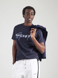 Hackett London T-Shirt navy / pastellblau / weiß