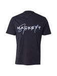 Hackett London T-Shirt navy / pastellblau / weiß