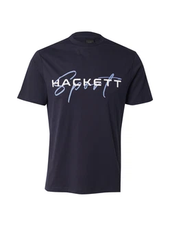 Hackett London T-Shirt navy / pastellblau / weiß