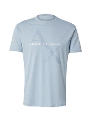 ARMANI EXCHANGE T-Shirt pastellblau/weiß