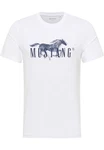 MUSTANG T-Shirt 'Austin' dunkelblau/weiß