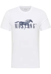 MUSTANG T-Shirt 'Austin' dunkelblau/weiß
