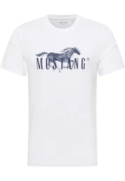 T-Shirt 'Austin' dunkelblau / wei