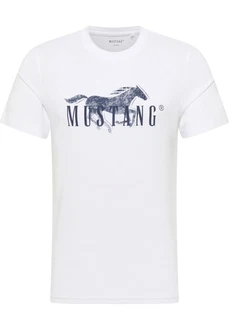 MUSTANG T-Shirt 'Austin' dunkelblau/weiß