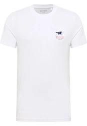 MUSTANG T-Shirt 'AUSTIN' marine/hellrot/weiß
