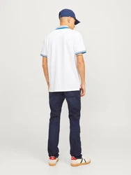 Jack & Jones Poloshirt JJEPAULOS POLO SS NOOS blau/grau/weiß
