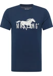 MUSTANG T-Shirt 'Austin' navy/hellgrau/weiß