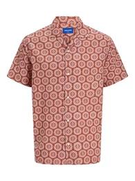 Hemd 'JORSeersucker' kastanienbraun / pastellpink