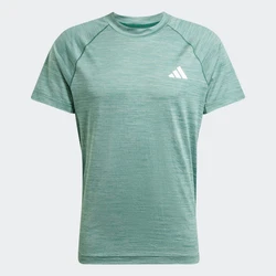 ADIDAS PERFORMANCE Funktionsshirt GYM+ grnmeliert/weiß