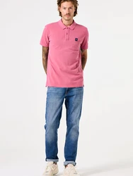 Garcia Poloshirt T-Shirt navy / hellpink / offwhite