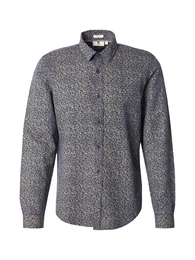 Hemd beige / dunkelblau