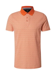Poloshirt 'Mauricus' dunkelorange / offwhite