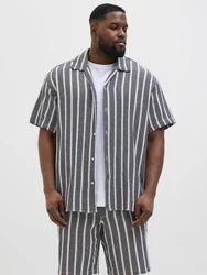Jack & Jones Plus Hemd JORCOBA beige/marine/weiß