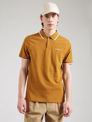 Ben Sherman Poloshirt T-Shirt blau / safran / weiß
