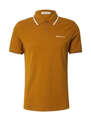 Ben Sherman Poloshirt T-Shirt blau / safran / weiß