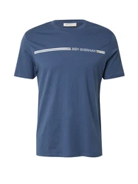 T-Shirt navy / orange / wei