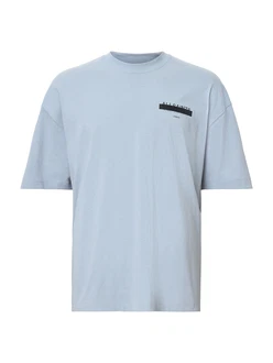 AllSaints T-Shirt 'REDACT' hellblau/schwarz
