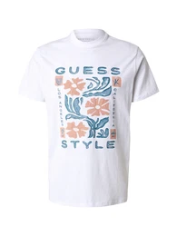 T-Shirt blau / orange / wei