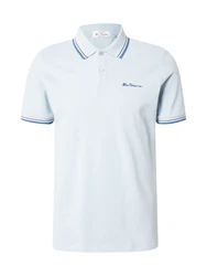 Ben Sherman Poloshirt T-Shirt royalblau/pastellblau/schwarz