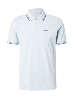 Ben Sherman Poloshirt T-Shirt royalblau/pastellblau/schwarz
