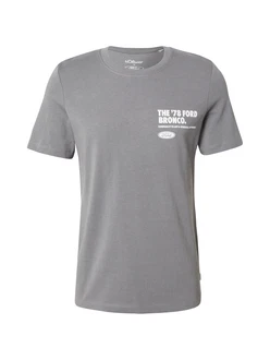 s.Oliver T-Shirt hellblau/grau/rot/offwhite