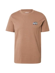 s.Oliver T-Shirt braun / gelb / schwarz / weiß