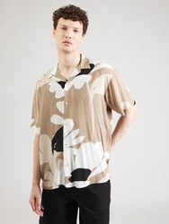 JACK & JONES Hemd JJJEFF khaki/schwarz/weiß