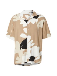 JACK & JONES Hemd JJJEFF khaki/schwarz/weiß