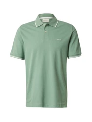 GANT Poloshirt TIPPING PIQUE RUGGER hellgrün/weiß