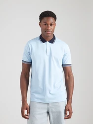 OLYMP Poloshirt Casual navy/cyanblau/hellblau/weiß