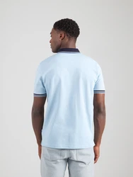 OLYMP Poloshirt Casual navy/cyanblau/hellblau/weiß