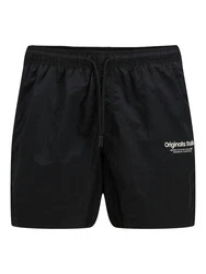 JACK & JONES Badeshorts JPSTNAXOS schwarz / offwhite