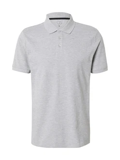 QS Poloshirt graumeliert