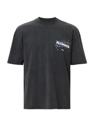 T-Shirt 'WAVY' blau / orange / schwarz / wei