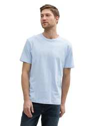 TOM TAILOR T-Shirt hellblau/oliv/rubinrot/schwarz/weiß