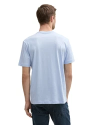 TOM TAILOR T-Shirt hellblau/oliv/rubinrot/schwarz/weiß