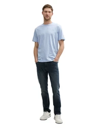 TOM TAILOR T-Shirt hellblau/oliv/rubinrot/schwarz/weiß