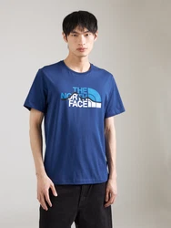 THE NORTH FACE T-Shirt M SS MOUNTAIN LINE azur/enzian/schwarz/weiß