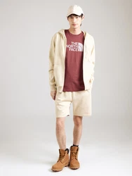 The North Face Easy Herren Short Sleeve Tee hellgrau/rot