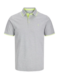 Jack & Jones T-Shirt JJEPaulos hellgrau/limette Jack & Jones T-Shirt JJEPaulos hellgrau/limette